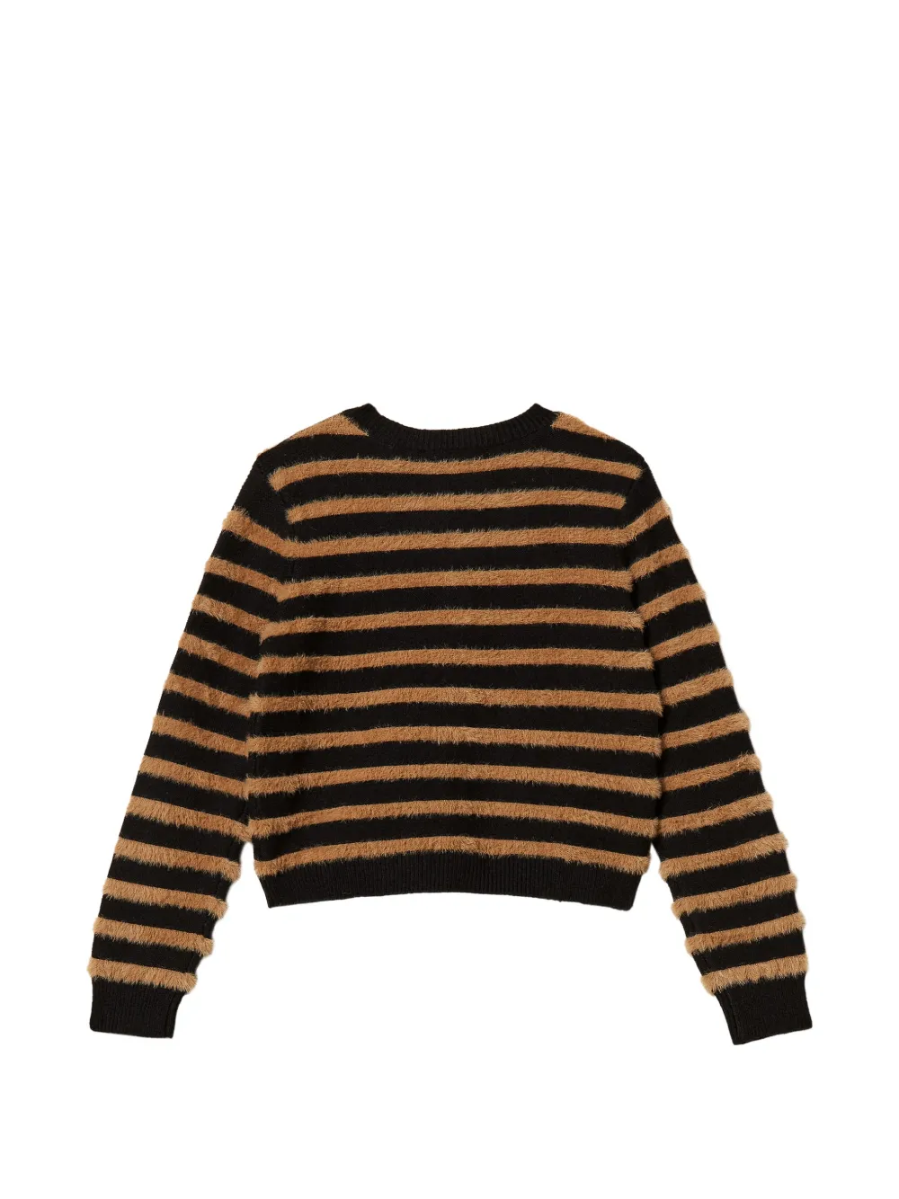 TWINSET Kids Gestreept vest van imitatiebont Zwart