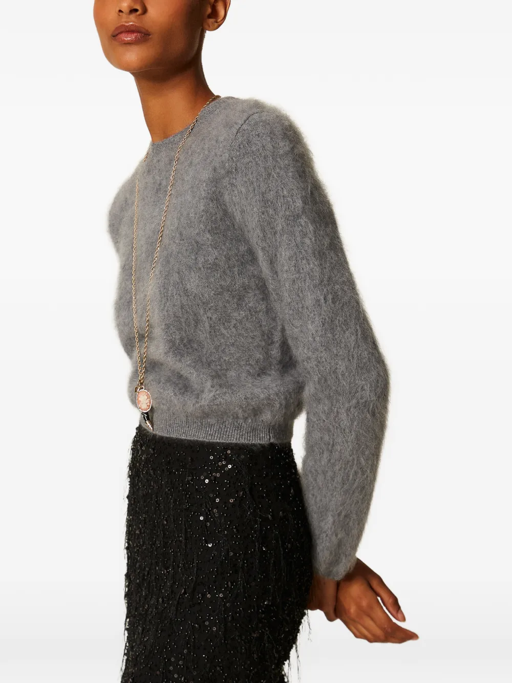 TWINSET Trui met ronde hals Grijs