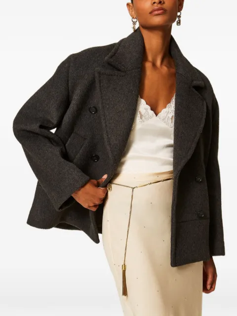 TWINSET wool blend caban coat