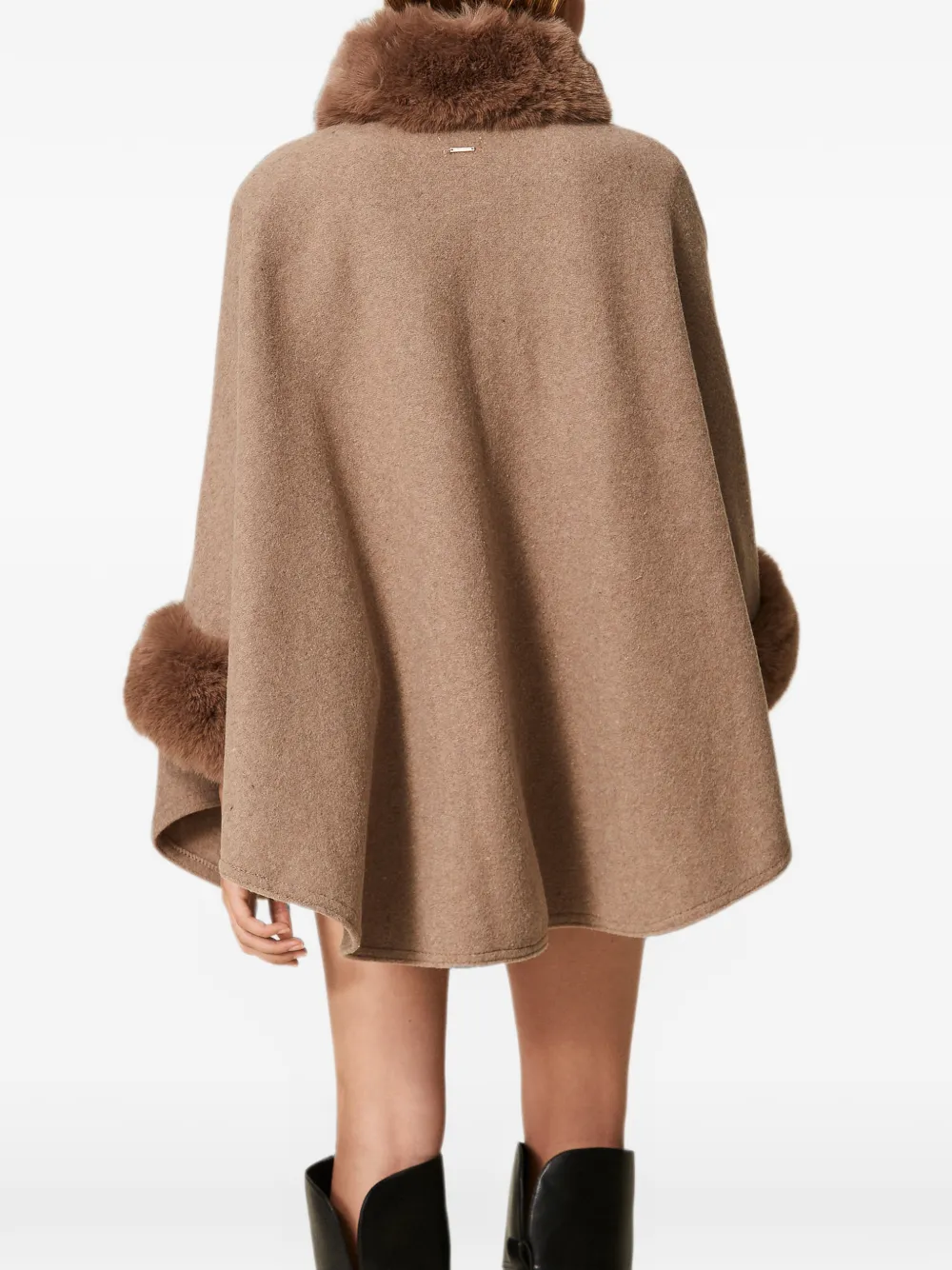 TWINSET Geweven cape Beige