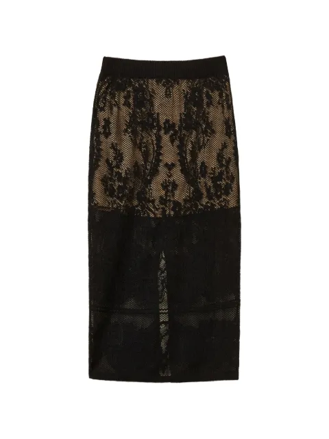 TWINSET jacquard-knit midi skirt