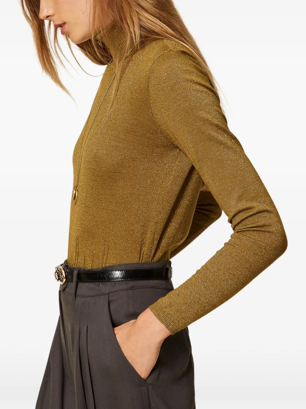 TWINSET Coltrui met lurex Goud