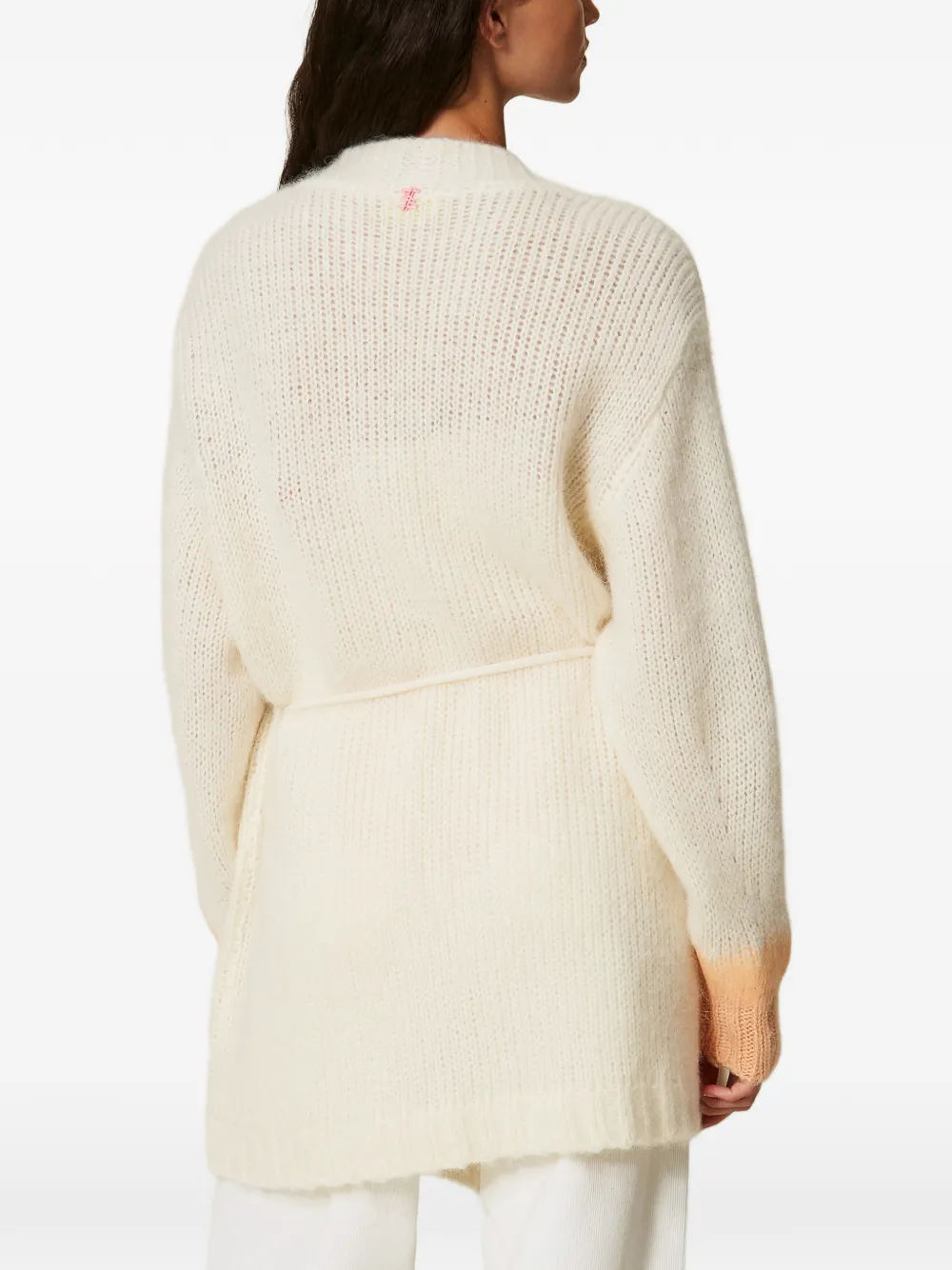 TWINSET Myfo tweekleurig vest van wolblend Beige