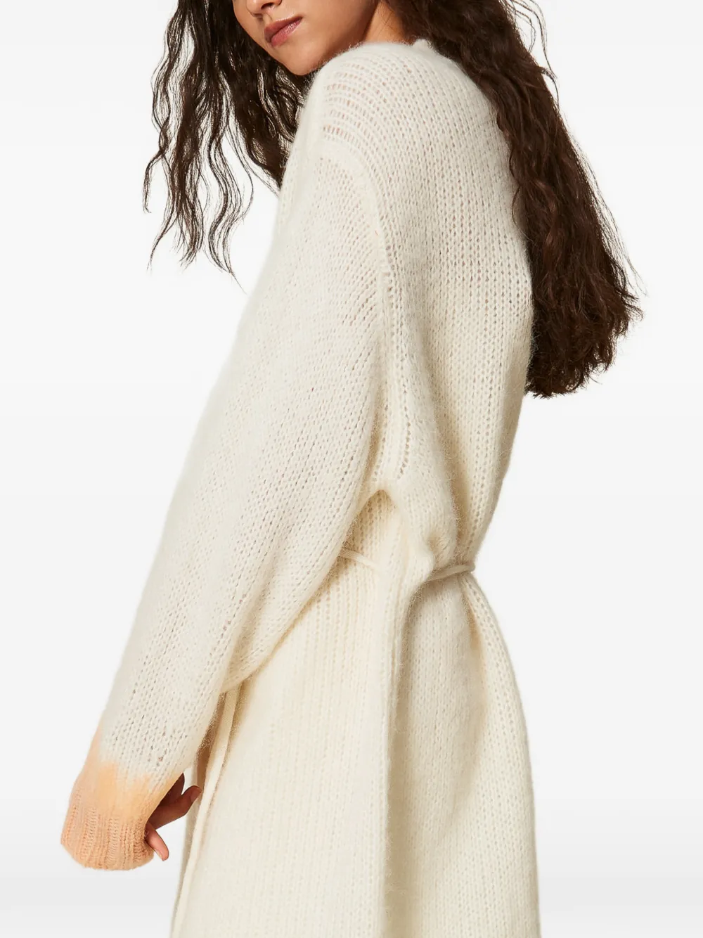 TWINSET Myfo tweekleurig vest van wolblend Beige