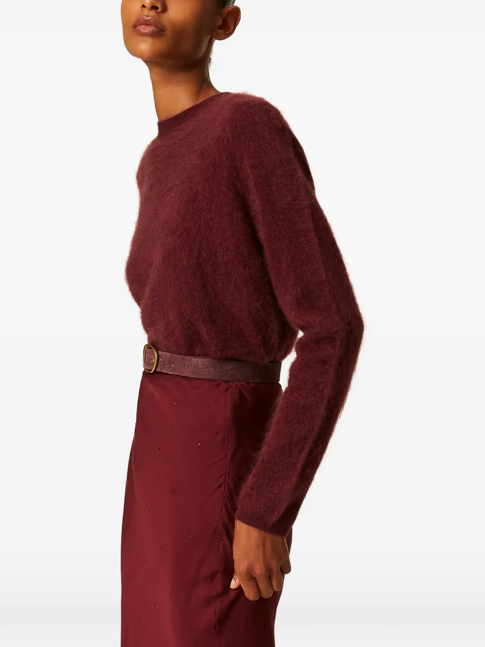 TWINSET Wollen trui met ronde hals Rood