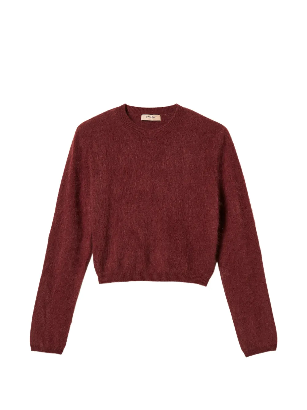 TWINSET brushed wool crew neck jumper - Rosso