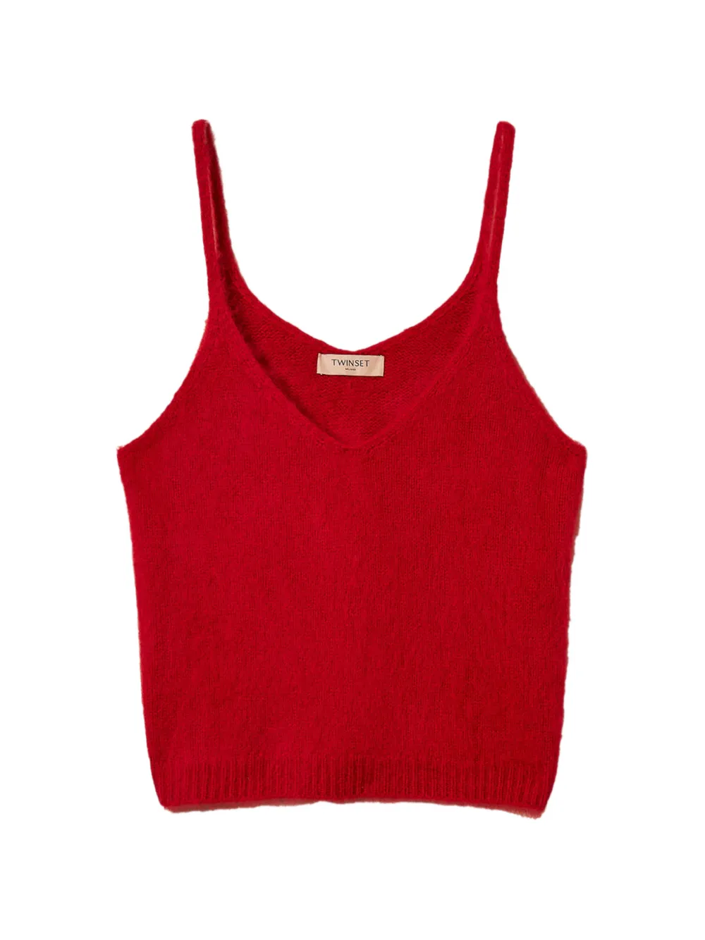 TWINSET brushed wool blend top - Rosso