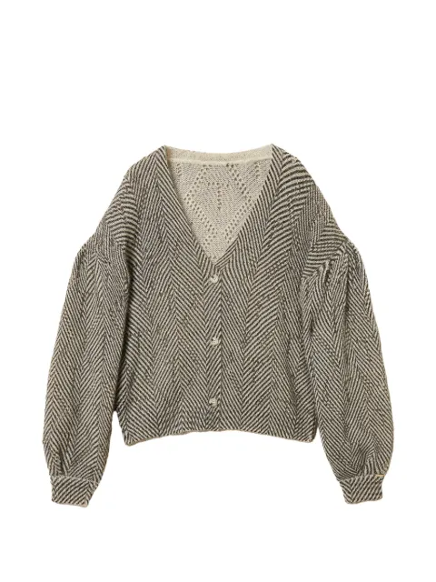 TWINSET chevron-knit cardigan