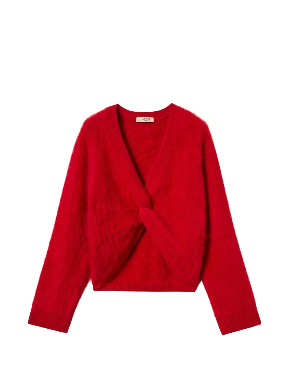TWINSET knot-detail brushed sweater - Rosso