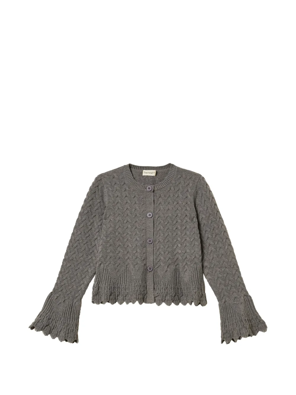 TWINSET Kids cable-knit cardigan - Grau
