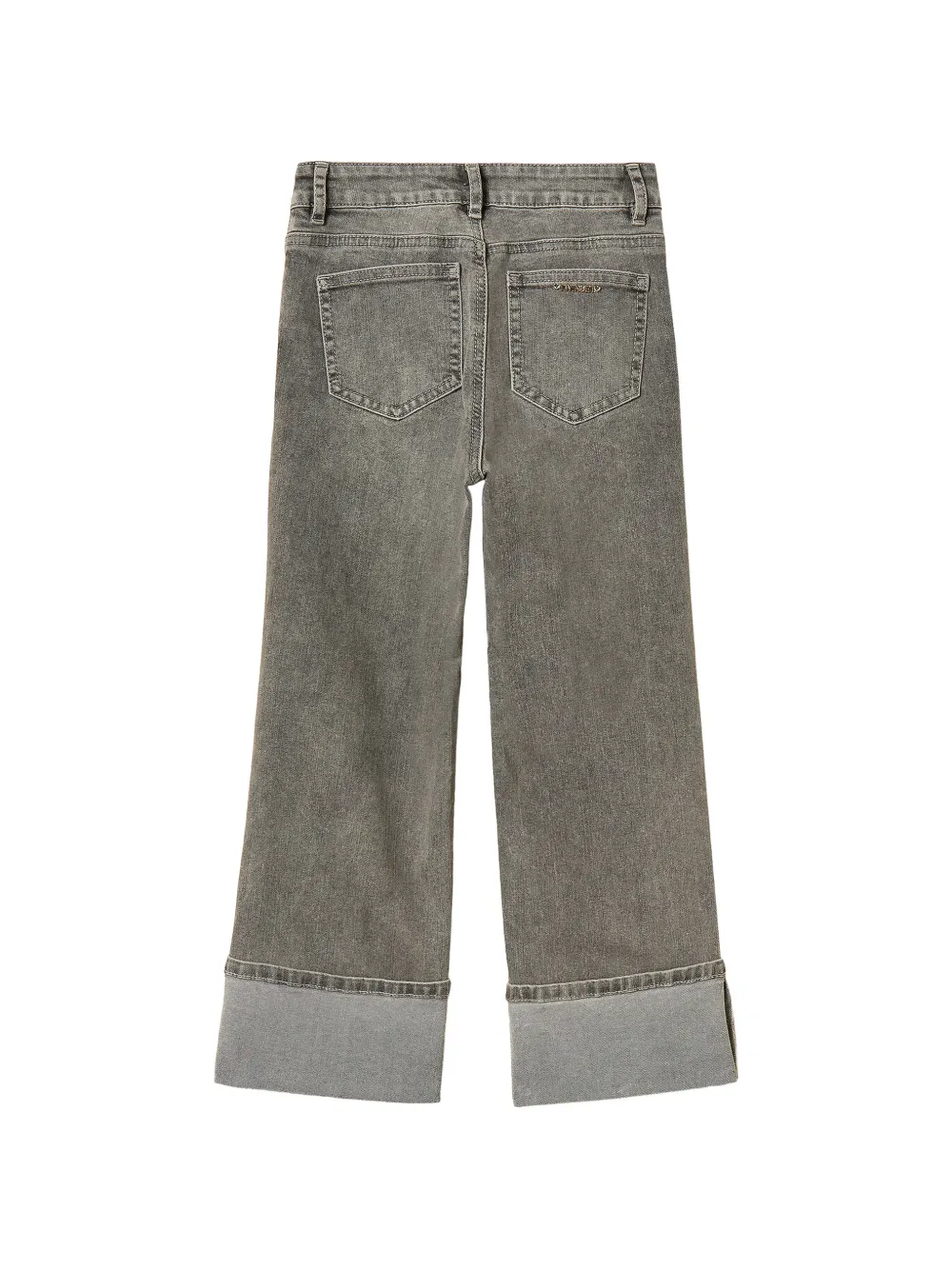 TWINSET Kids Straight jeans met omgeslagen onderkant Grijs
