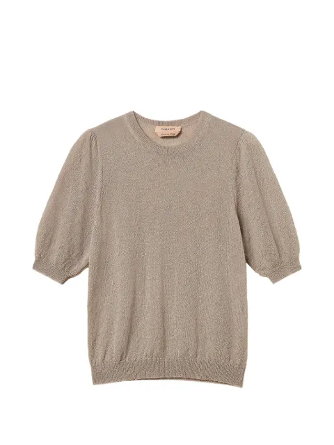 TWINSET pull à sequins manches courtes