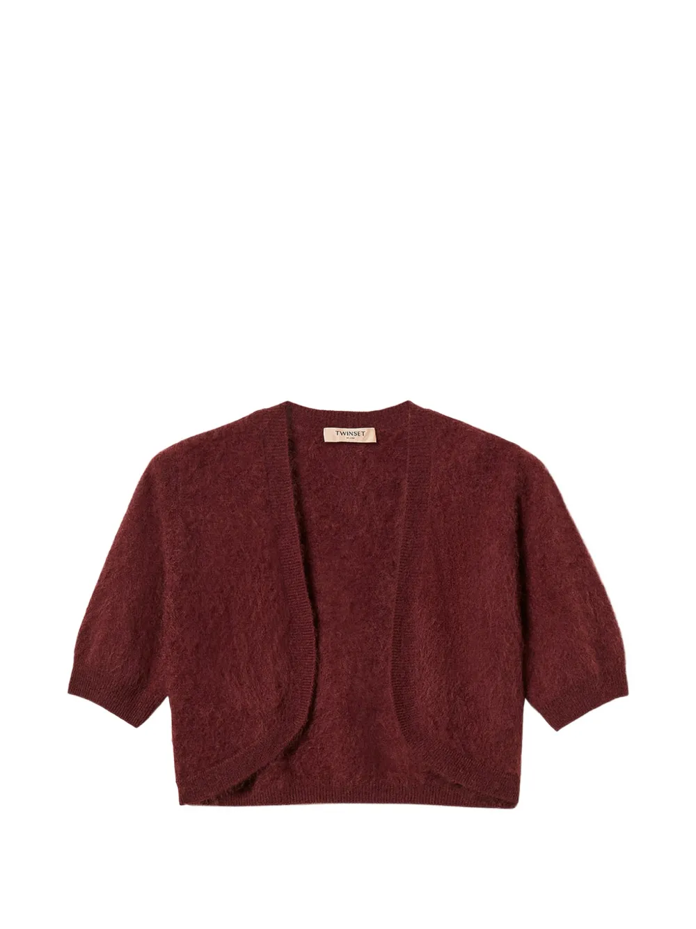 TWINSET nolero jacket made of brushed wool-blend - Rosso
