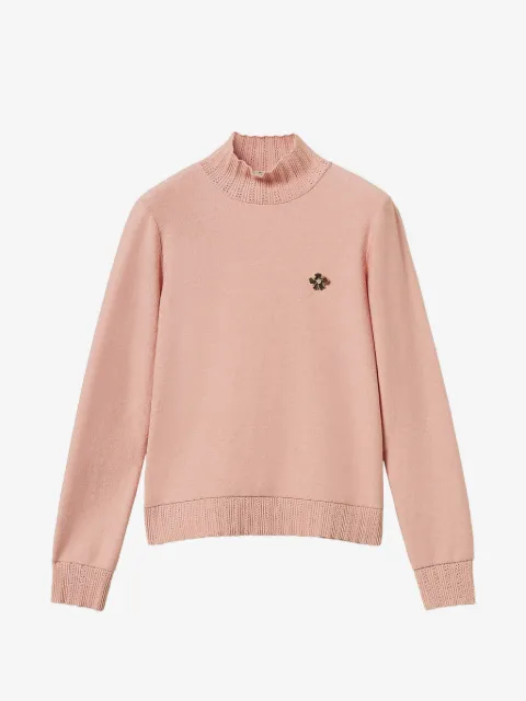 TWINSET suéter con cuello de tortuga y broche