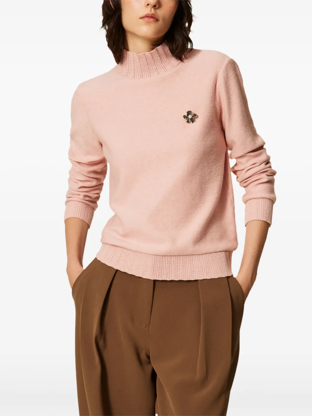 TWINSET Coltrui met broche Roze
