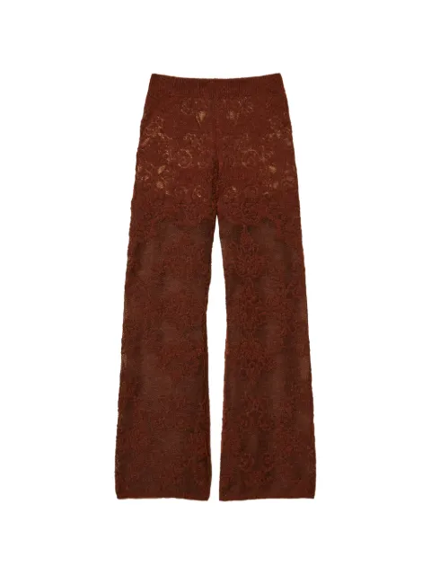 TWINSET jacquard alpaca blend knit trousers
