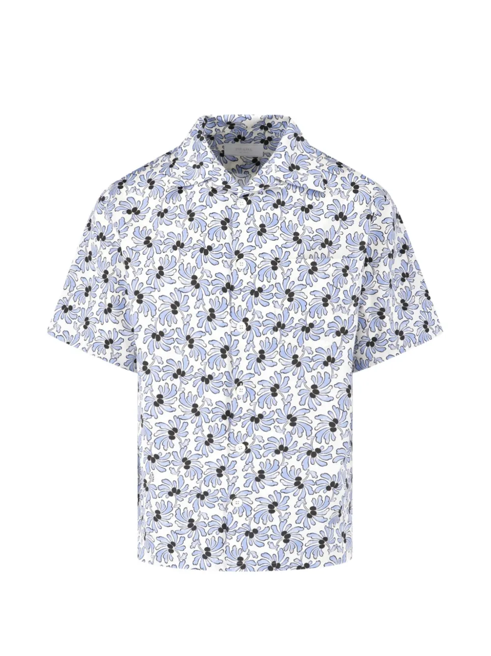 Prada floral-print short-sleeve shirt - Blau