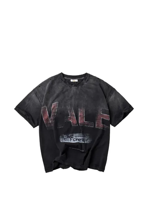 Vale logo-print distressed T-shirt