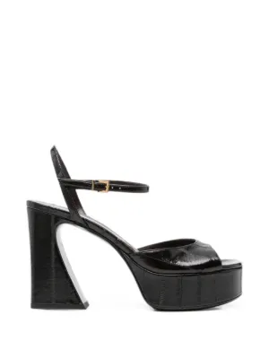 FENDI FFロゴ クロスストラップ サンダル | ブラック | FARFETCH JP