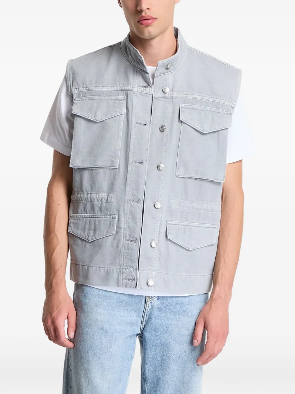 Calvin Klein multi-pocket sleeveless waistcoat - Grau