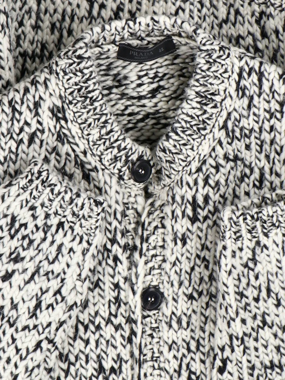 Prada Grofgebreid vest Wit