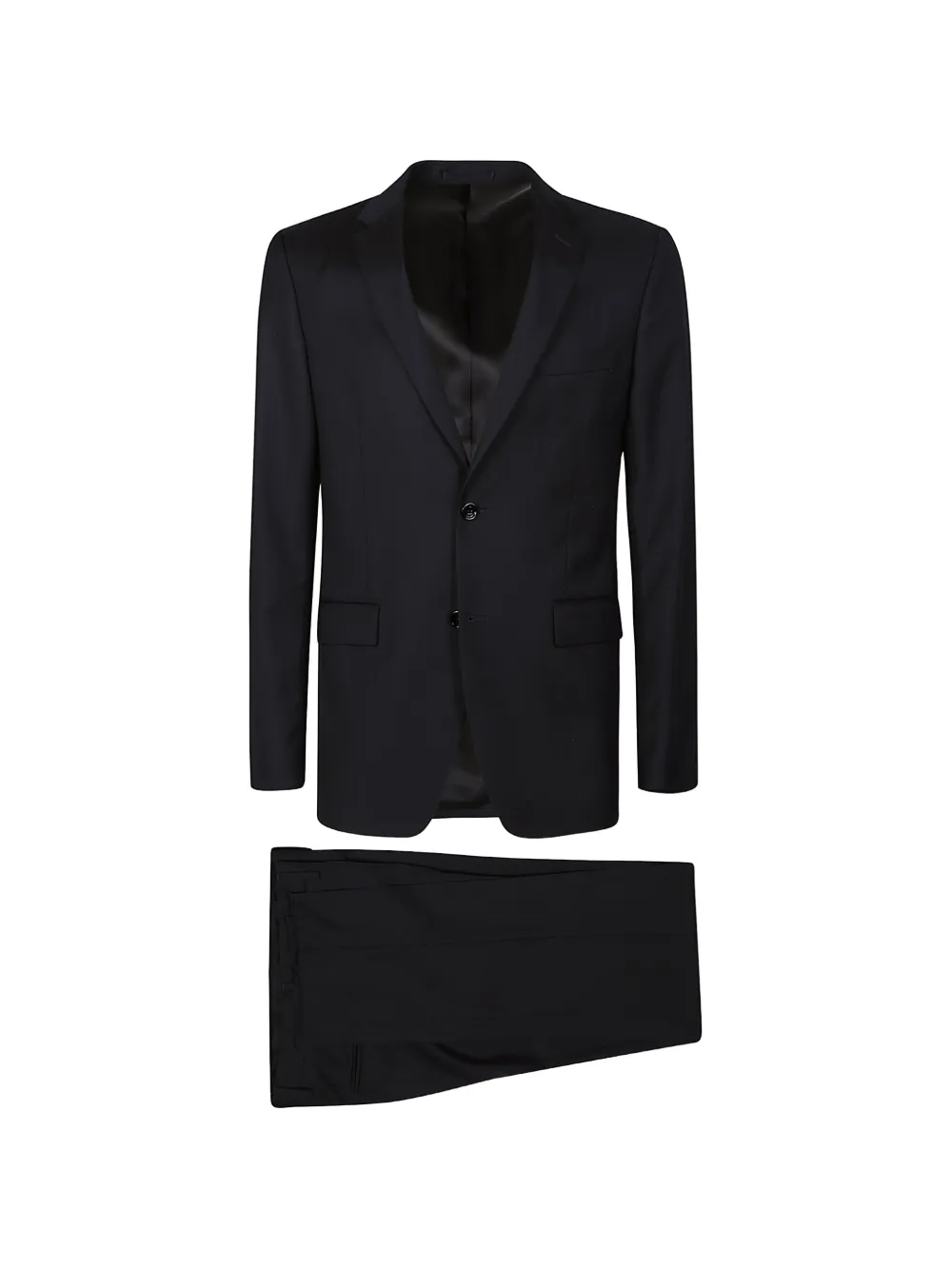 Lardini wool single-breasted suit - Nero