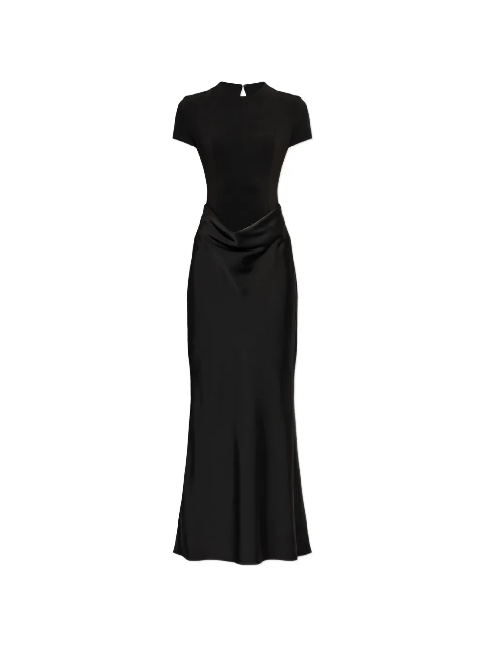 ROTATE BIRGER CHRISTENSEN draped panelled maxi dress - Nero