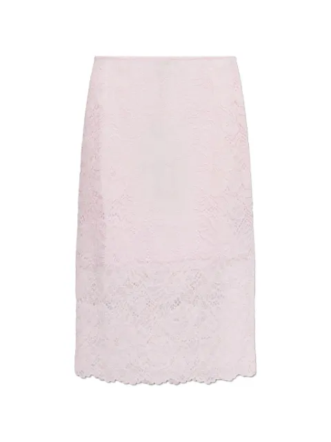 ROTATE BIRGER CHRISTENSEN falda midi con borde festoneado