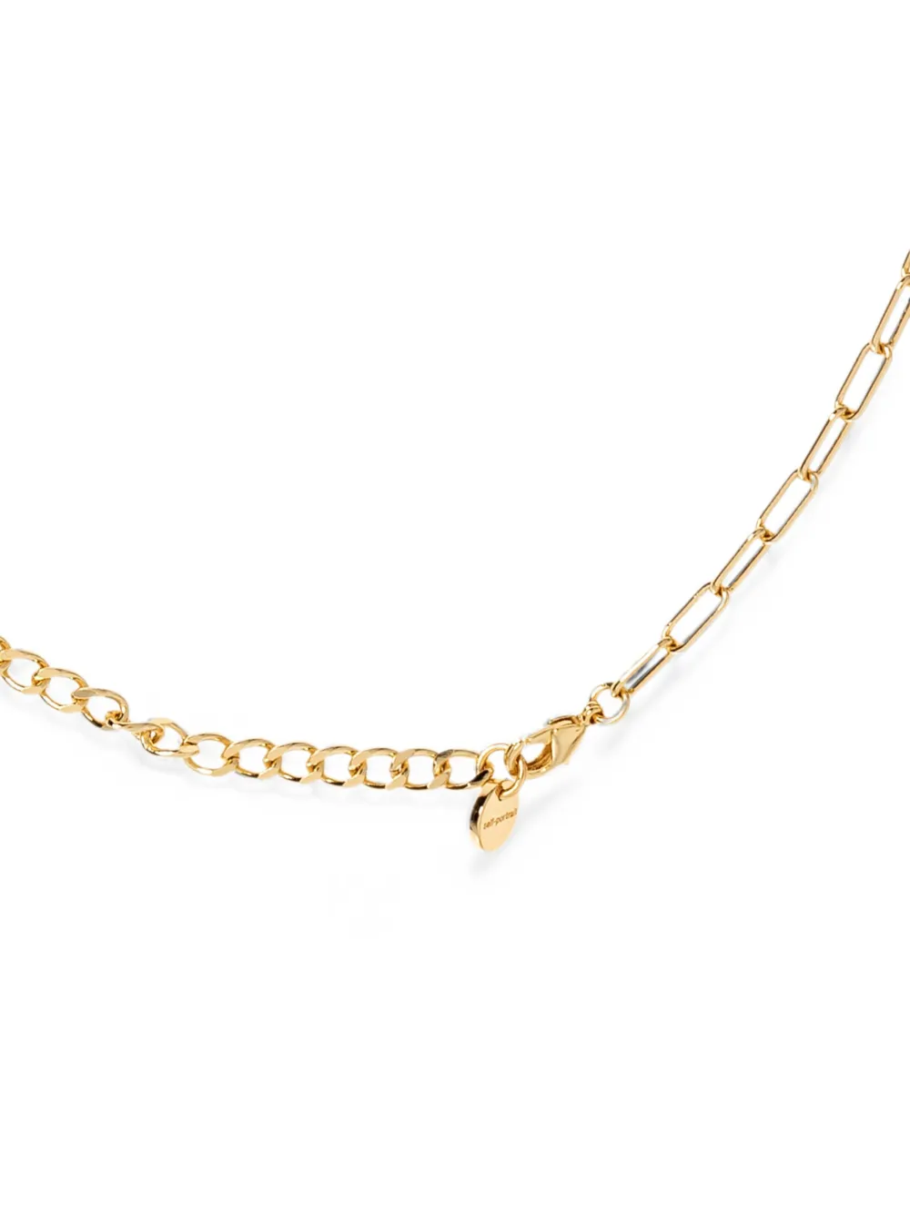 Self-Portrait Shell-pendant Charm Necklace in Gold, view 4