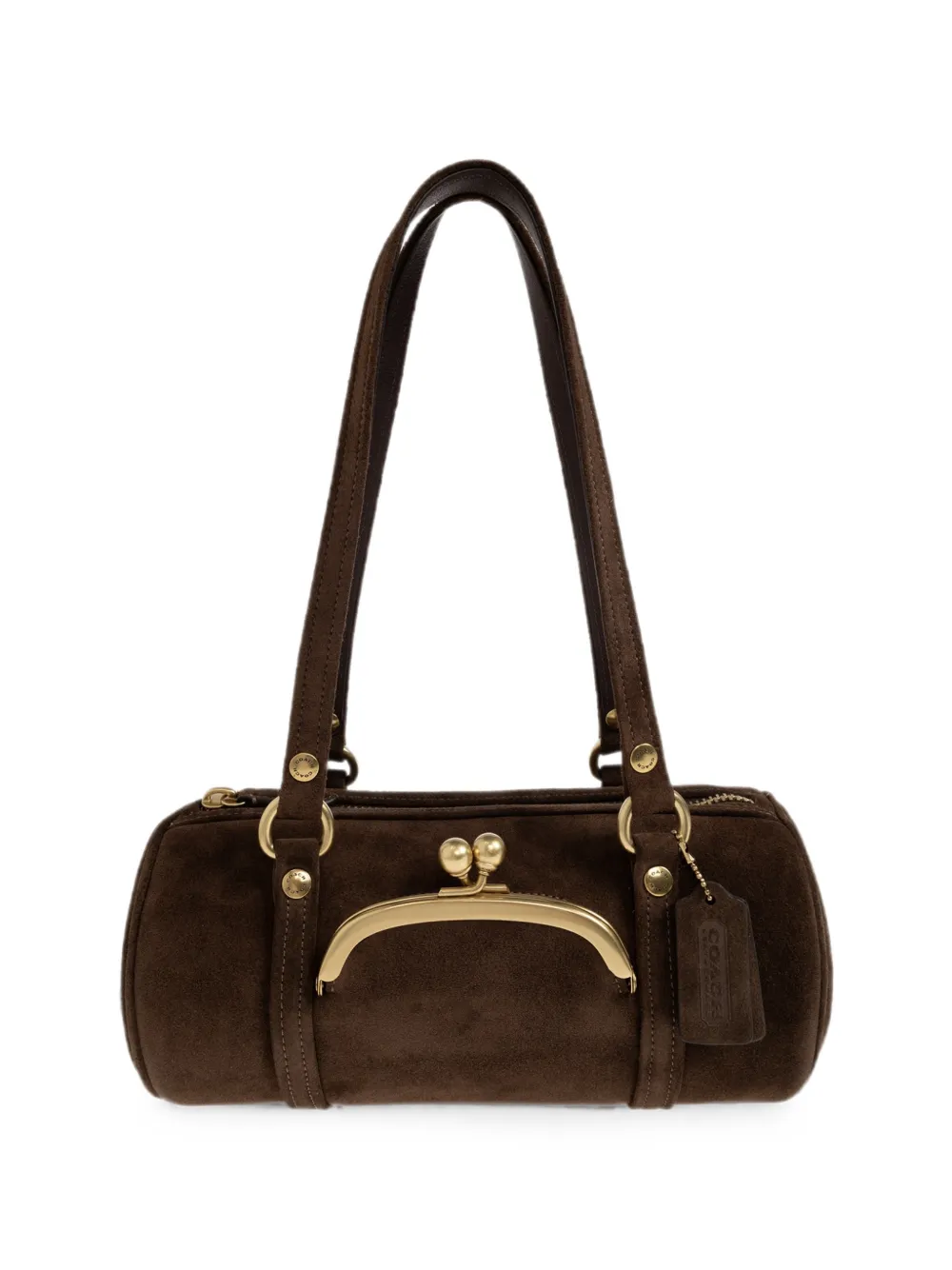 Coach Kisslock Barrel 28 shoulder bag - Marrone
