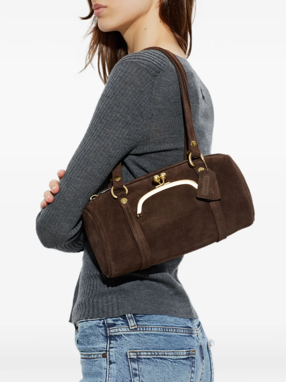 Coach Kisslock Barrel 28 tas Bruin