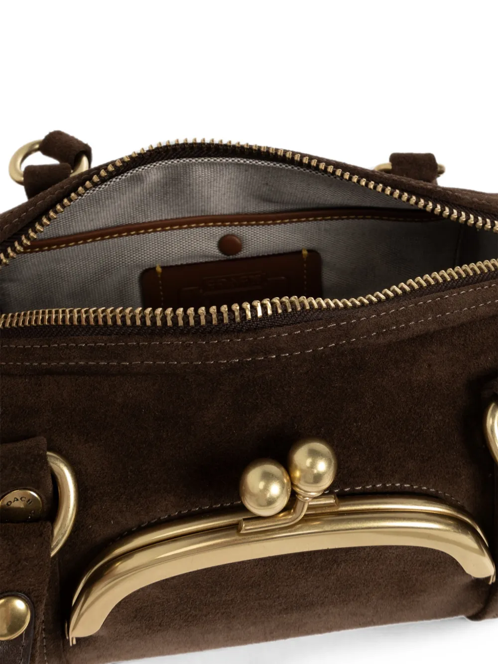 Coach Kisslock Barrel 28 tas Bruin