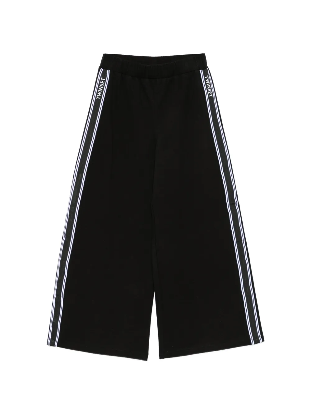 TWINSET Kids logo-tape track pants - Nero