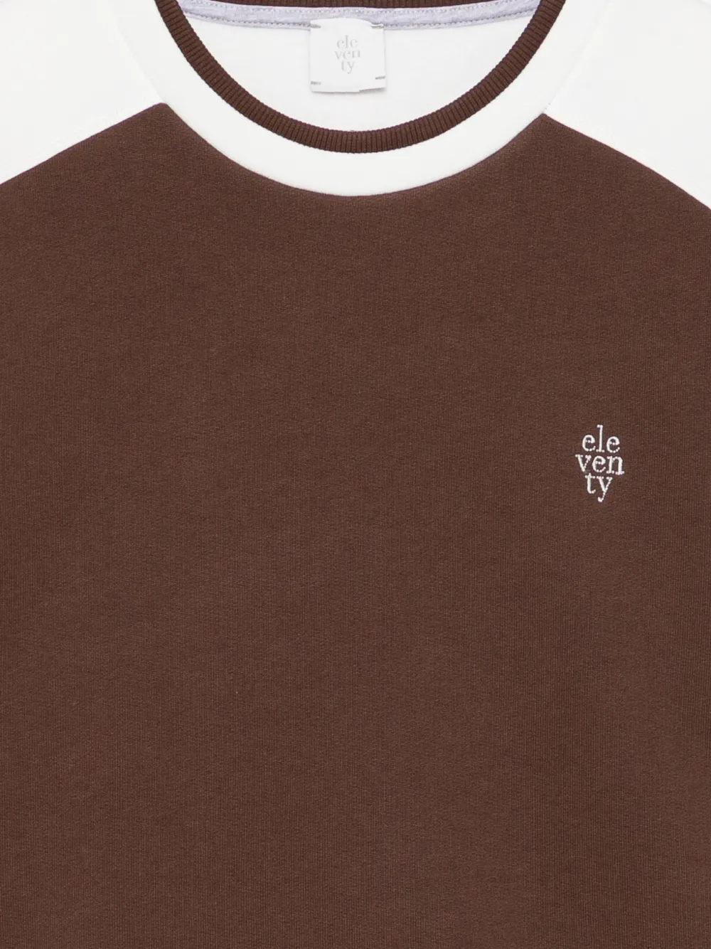 Eleventy Kids Trui met raglan mouwen en geborduurd logo Bruin