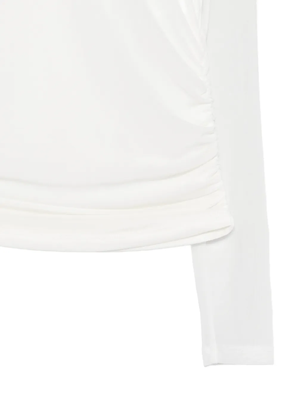 TWINSET Kids Trui met hoge hals en ruches Wit