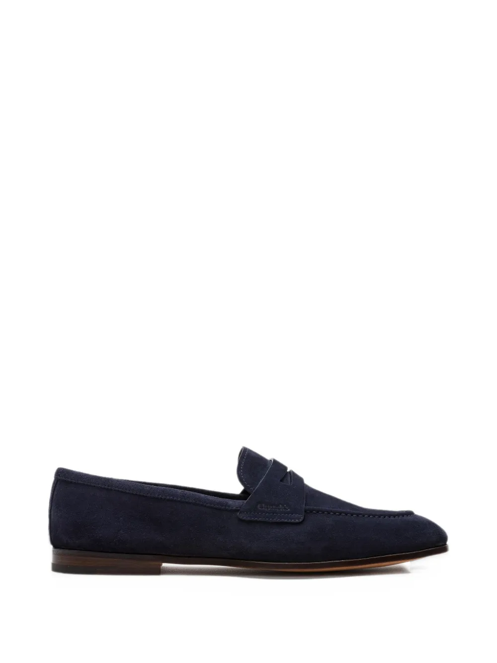 Church's almond-toe suede loafers - Blu