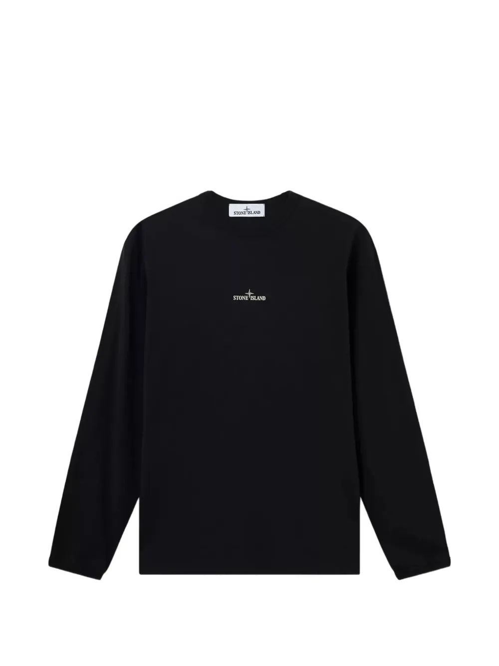 Stone Island logo-print long-sleeve T-shirt - Schwarz