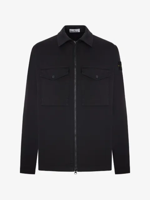 Stone Island flap-pockets zip-up overshirt