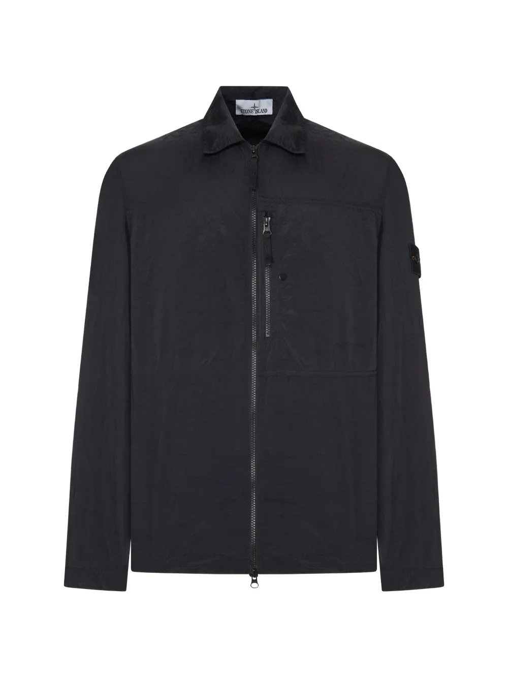 Stone Island Compass-motif zip-up jacket - Schwarz