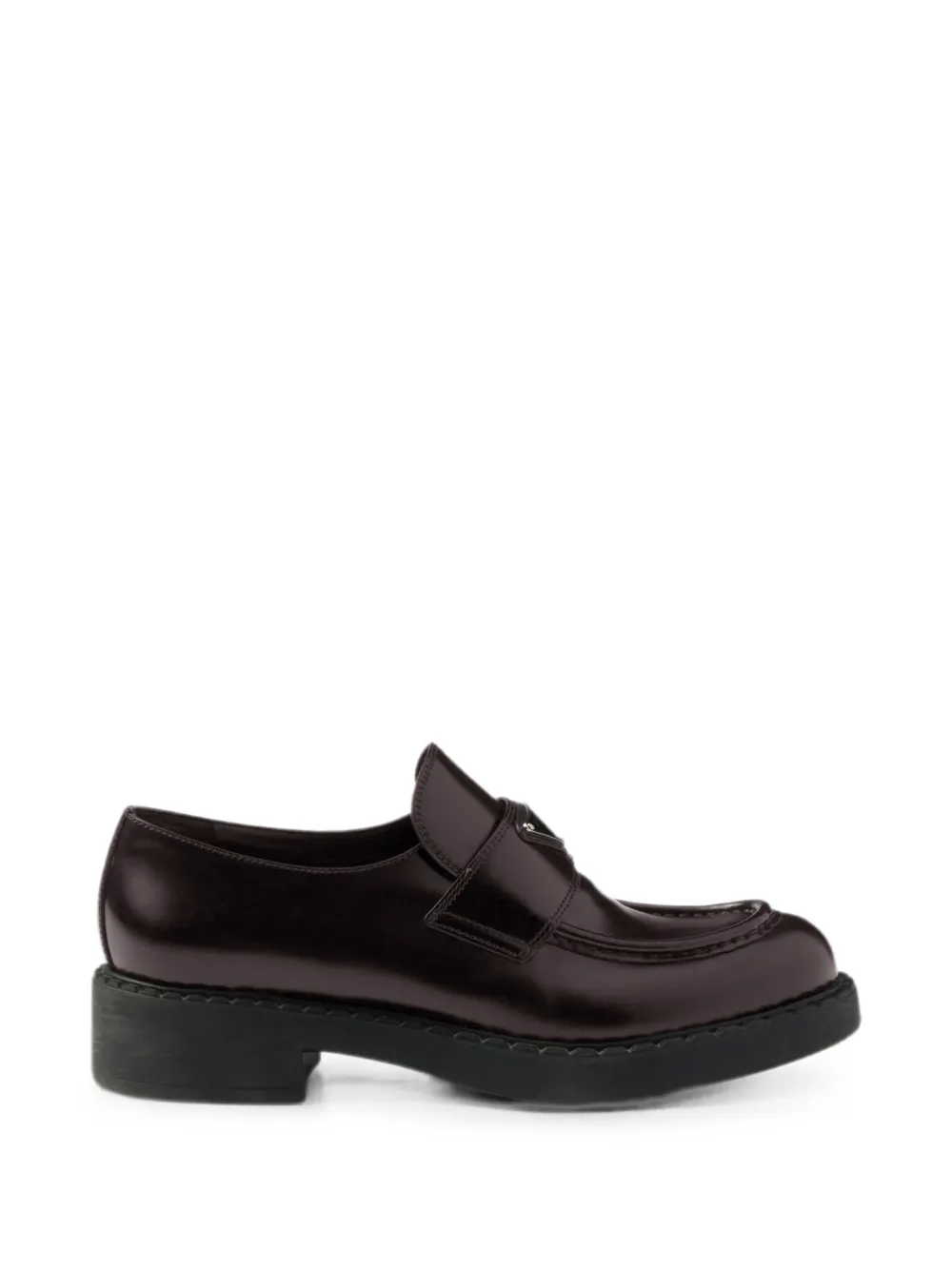 Prada Chocolate brushed leather loafers - Marrone