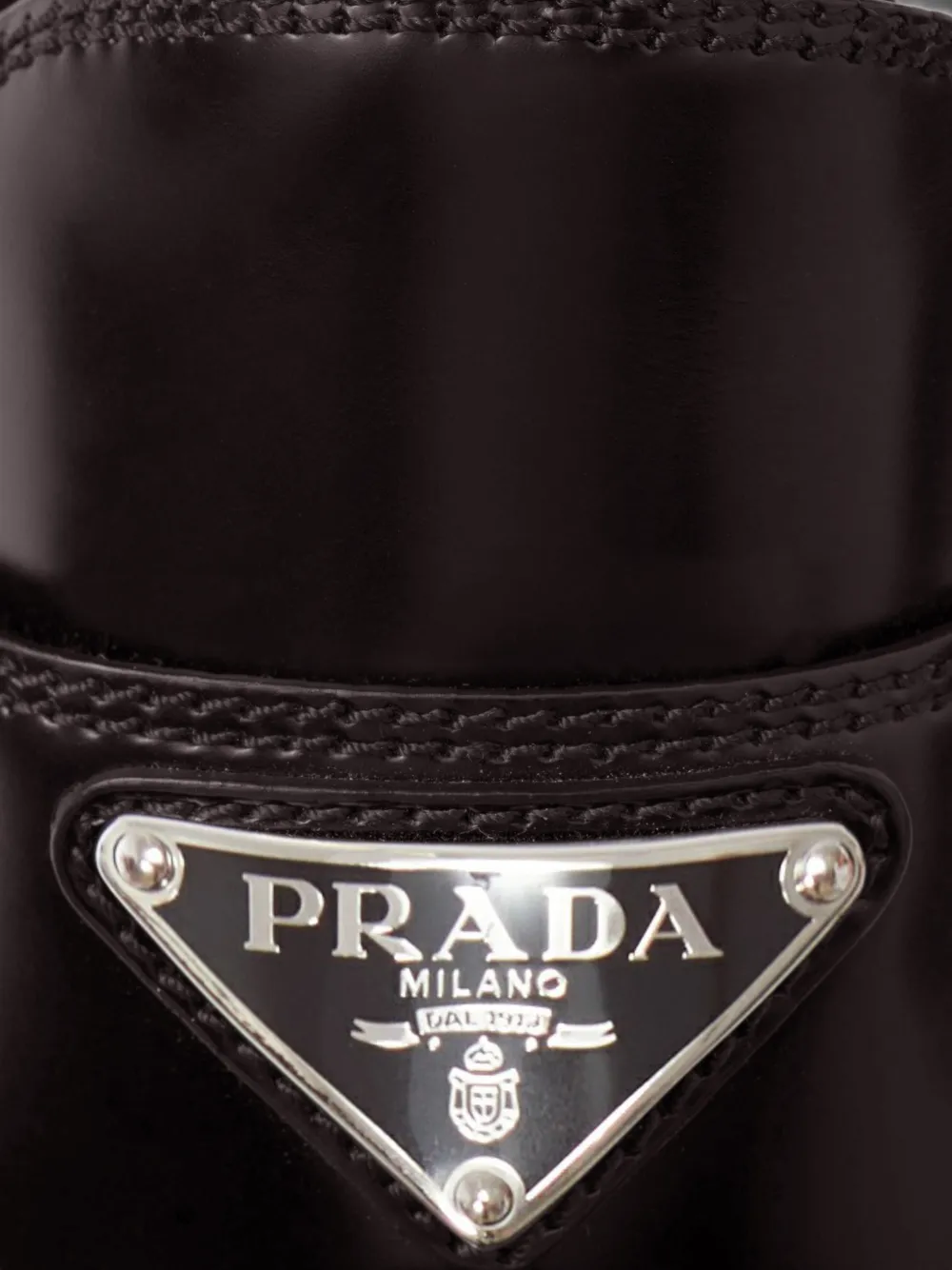 Prada Chocolate brushed leather loafers Bruin
