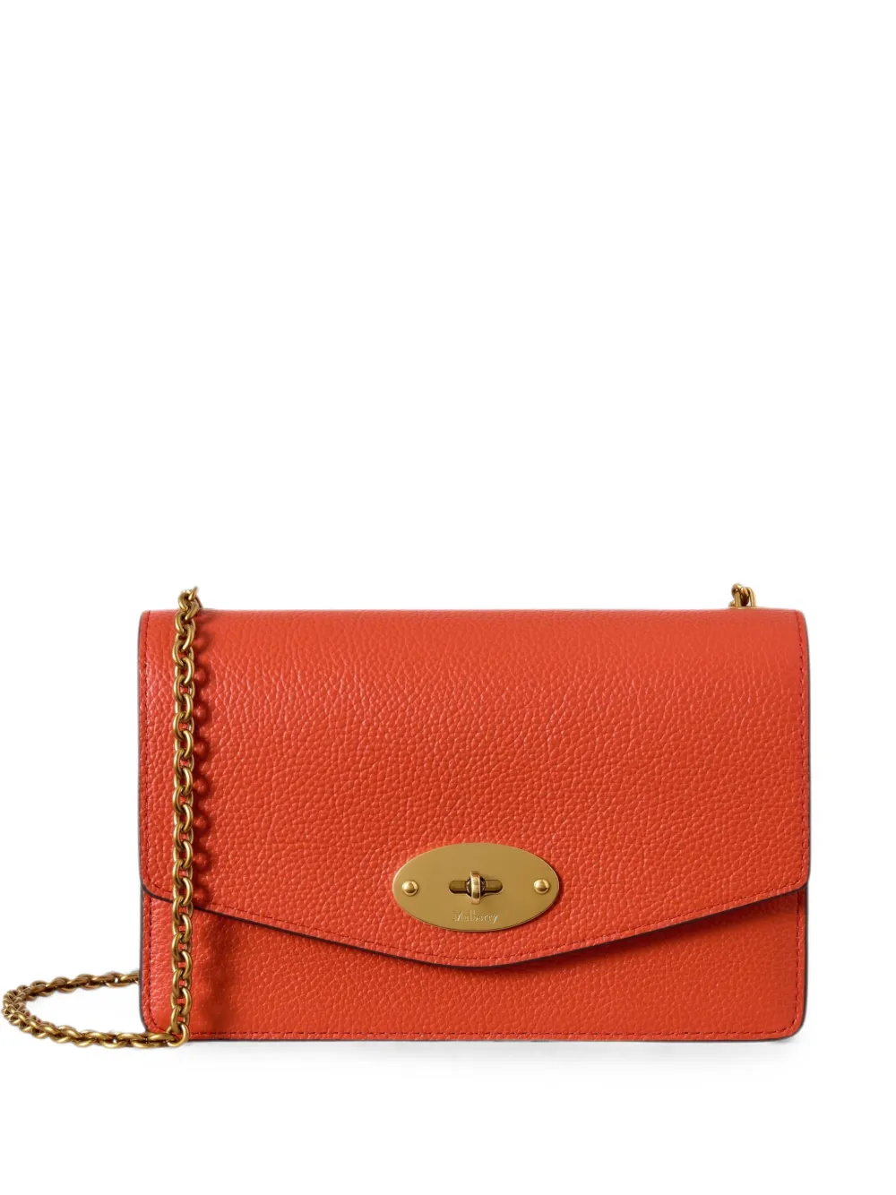 Mulberry mini Darley grained-leather cross body bag - Orange