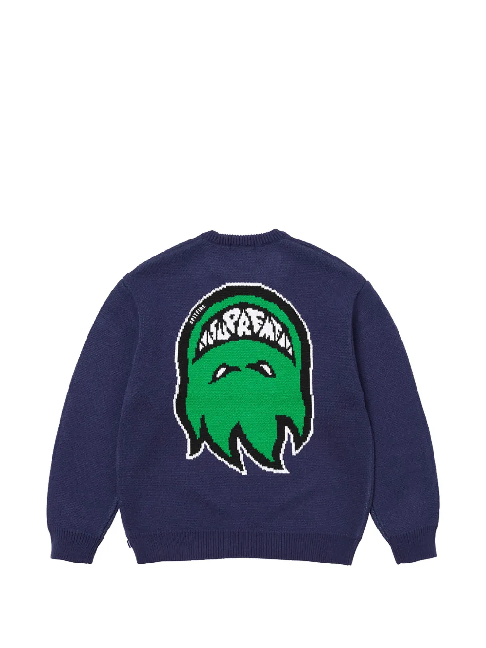Supreme x Spitfire intarsia gebreide trui Blauw