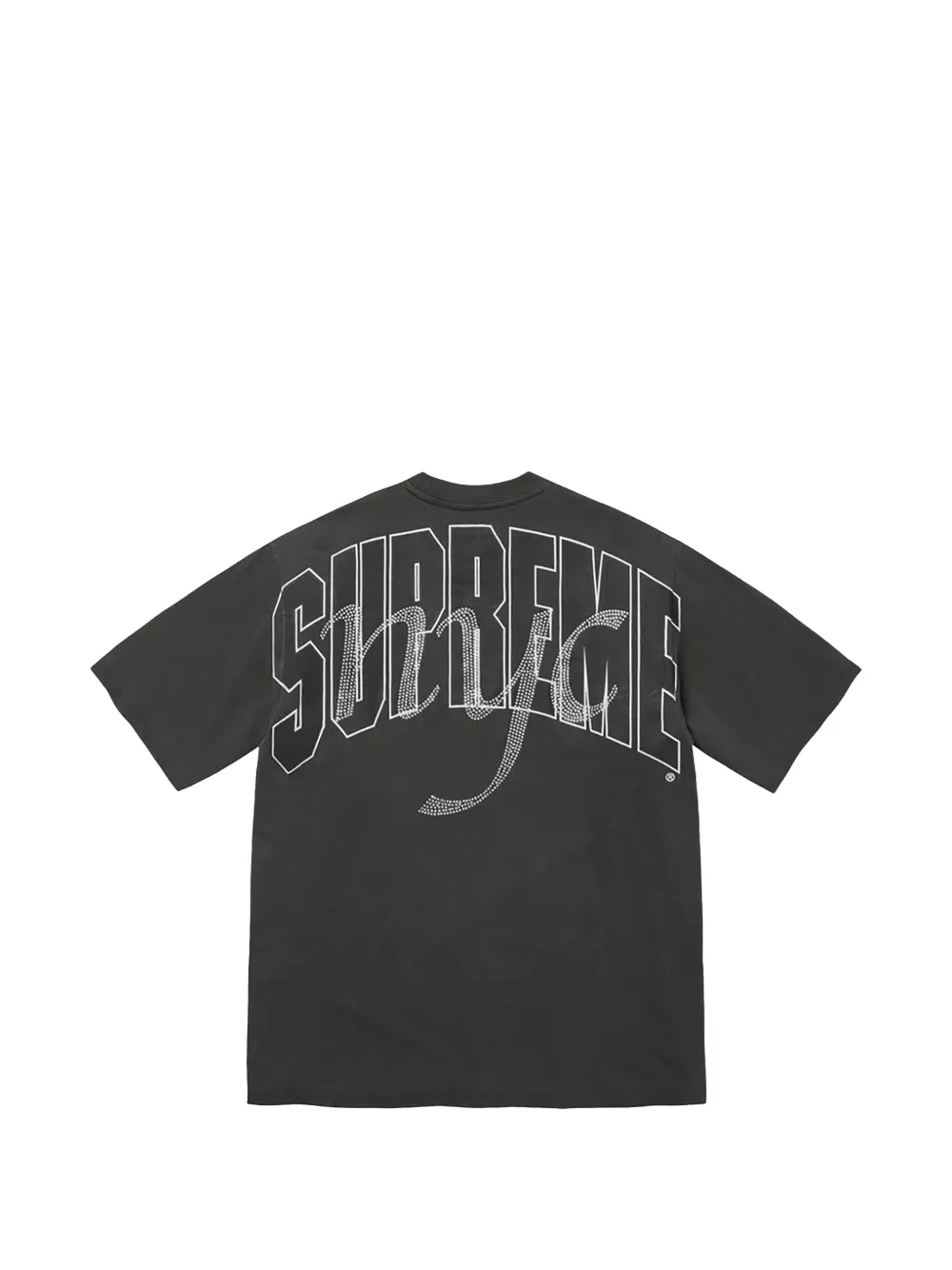 Supreme T-shirt verfraaid met stras Grijs