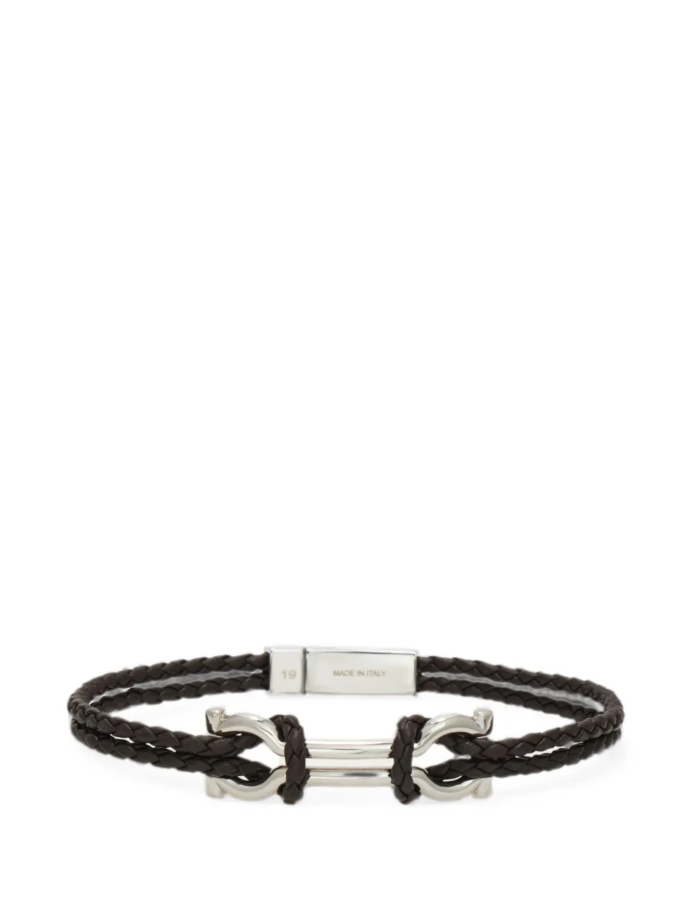 Ferragamo Gancini braided bracelet - Argento