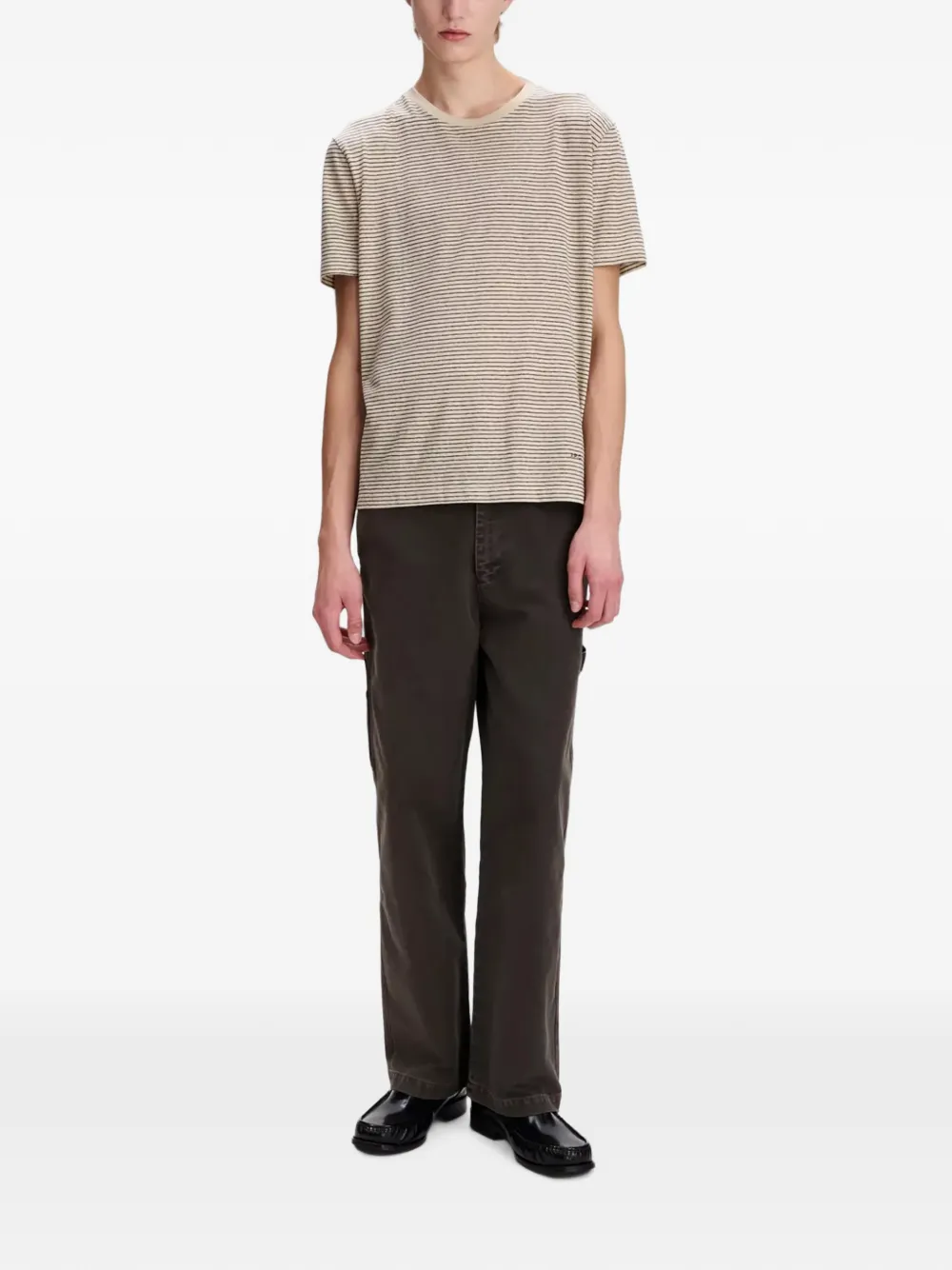 A.P.C. Gestreept T-shirt Beige