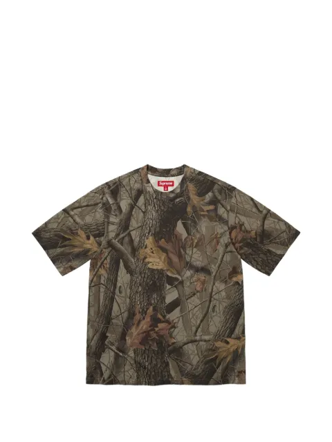 Supreme camiseta con motivo militar y apliques de strass