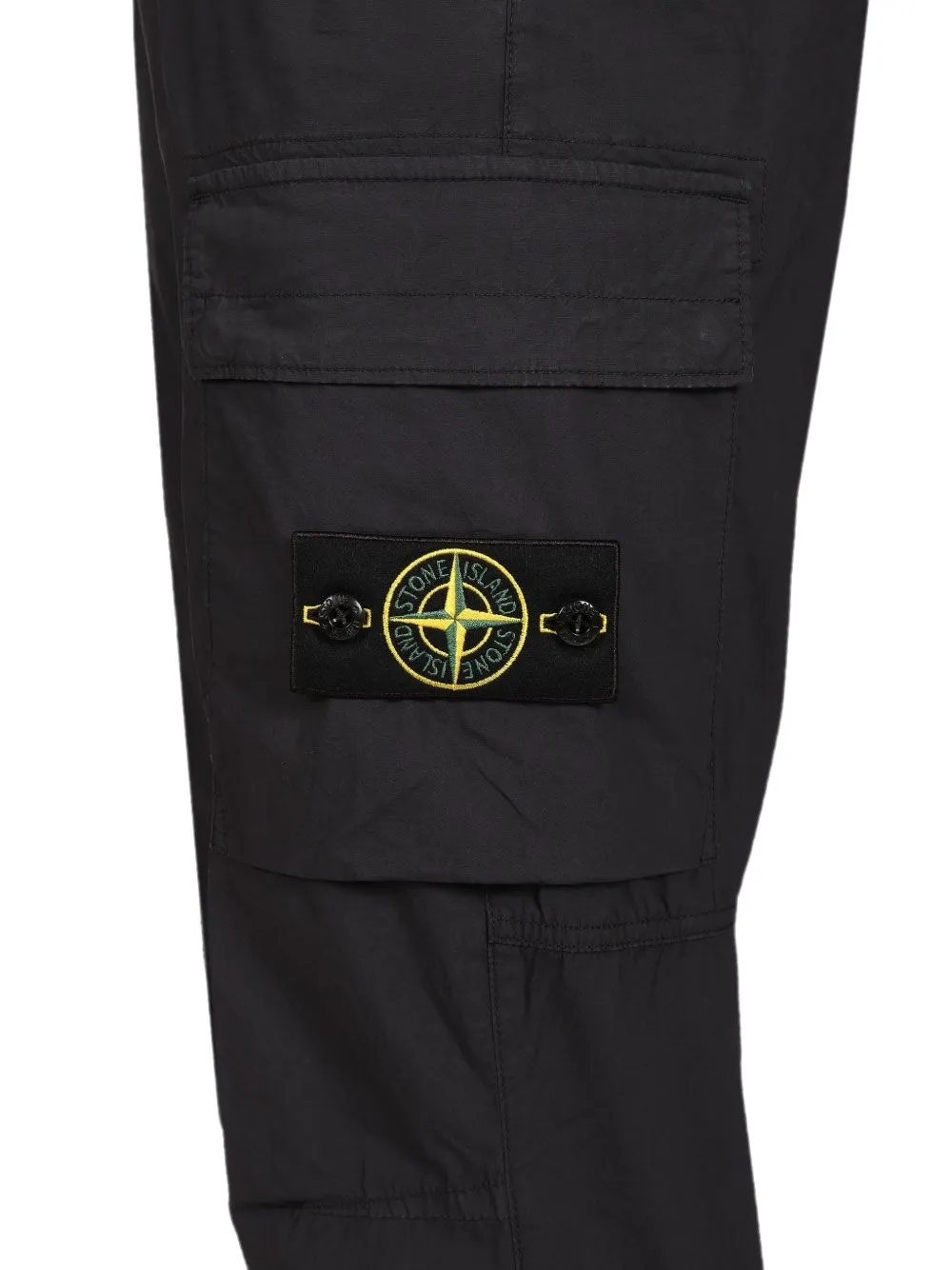 Stone Island Cargo broek met logopatch Zwart