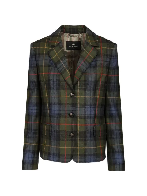 ETRO macro-check boxy blazer