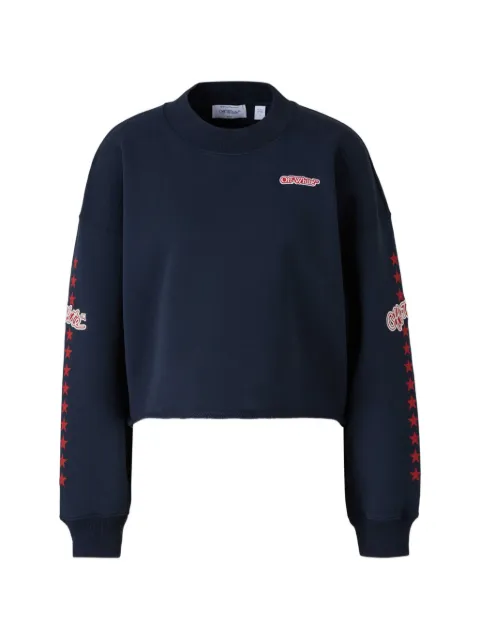Off-White logo-embroidered star-print sweatshirt